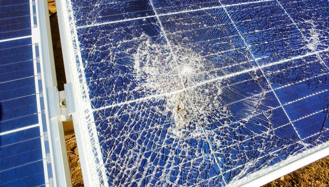 Damaged Solar Panel